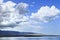 Peaceful shore with dramatic clouds, Qinghai Lake, China