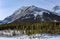 Peaceful Snowy Alberta Mountain Scenery