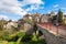 Peaceful streets of carennac village at france