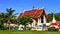 Peaceful Thai temple Wat Phai Lom and its chedi