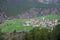 A peaceful Tibetan dwellings surrounded by Highland barley field