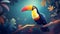 Peaceful Toucan Illustration