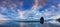 Peaceful view of the Atlantic ocean at dawn. Location place Hvitserkur, Vatnsnes peninsula, Iceland, Europe. Scenic image