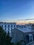 Peaceful view of Paris rooftops just after sunset