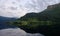 Peaceful village by Hardanger fjord in Norway