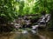 Peaceful waterfall in National Park Palenque