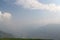 Peacful serene scenery - mountain in clouds at Himalayas. Kullu valley, Himachal Pradesh, India