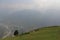 Peacful serene scenery - mountain in clouds at Himalayas. Kullu valley, Himachal Pradesh, India