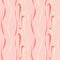 Peach abstract pattern with waves or curls