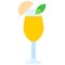 Peach Bellini Cocktail icon, Alcoholic mixed drink vector