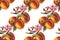 Peach branches seamless pattern