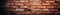 Peach Brick Wall Background Panoramic Banner. Generative AI