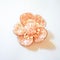 Peach brooch in the form of a flower from beads and sequins