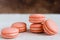 Peach color macaroons