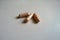 Peach-colored capsules of probiotic dietary supplement three items