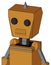 Peach Droid With Box Head And Toothy Mouth And Two Eyes And Spike Tip