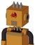 Peach Droid With Box Head And Vent Mouth And Angry Cyclops Eye And Three Spiked