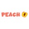 Peach flat vector lettering