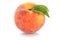 Peach fresh fruit isolated on white