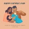 Peach Happy Father\\\'s Day Instagram Post