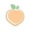Peach logo. Vector illustration