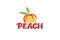 Peach Orange Text Logo