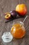 Peach-plum jam with vanille
