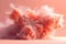 Peach Powder Burst on Peachy Background, Fluffy Peach Cloud, Versatile Usage for Projects