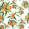 Peach seamless pattern