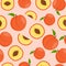 Peach seamless pattern background vector