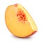 Peach slice isolated