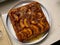 peach upside down cake. sugar glazed