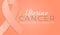 Peach Uterine Cancer Awareness Month Background Illustration