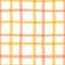 Peach and Yellow Watercolor Hand-Drawn Cottagecore Windowpane Plaid Vector Seamless Pattern