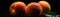 Peaches With Droplets On A Black Background. Generative AI