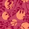 Peaches. Seamless pattern.