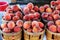 Peaches on a weekly street market stall