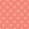 Peachy Tiny Daisy Coral Flower Blooms. All Over Print Vector