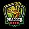 Peacock bass fish mascot. esport logo design