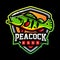 Peacock bass mascot. esport logo design