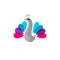 Peacock colorful logo