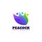 The peacock logo is suitable for all kinds of purposes