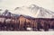 Peak and hotel Patria in Strbske pleso, Slovakia, old filter