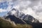 The peak of the monviso, famous mountain of piedmont, italy
