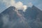 The peak of Mount Merapi, the most active volcano in the world