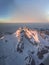 Peak of the mount Saentis in Switzerland covered with snow 19.3.2016