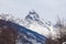 Peak of mount Ushba in Caucasus Mountains, Svanetia region in Ge