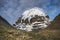 Peak of Mt Kailash , Tibetan sacred mountain Kang Rinpoche . Tibet