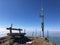 Peak Rotstock on the Rigi mountain near Lake Lucerne VierwaldstÃ¤tersee and Lake Zug Zugersee