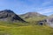 peak of Sandhubel mountain in blue sky near Arosa in summer